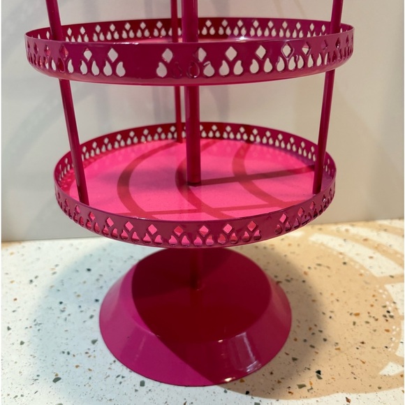 4 Tier Spinning Pink Bird‎ Cage Styled Jewelry Organizer Stand - Picture 5 of 5